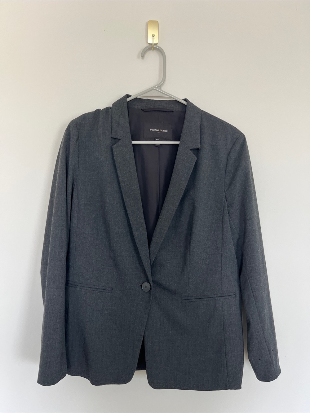 Banana Republic Gray Tailored Blazer